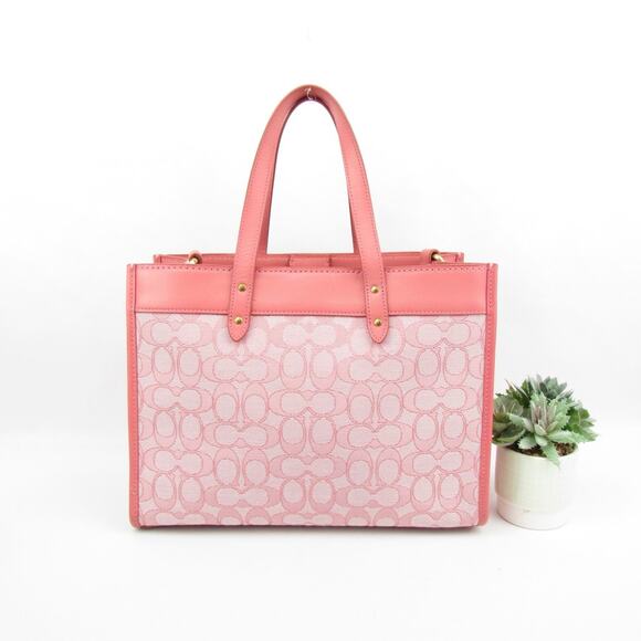 Coach Field Tote 30 In Signature Jacquard Bag - Picture 5 of 8